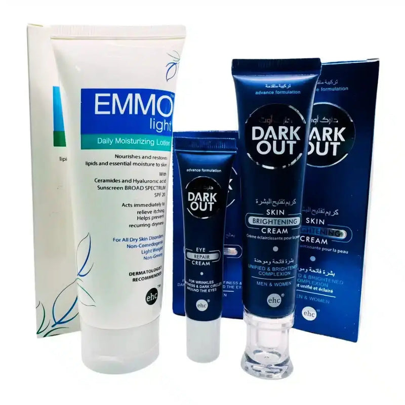 Flawless Finish Discount Box: DarkOut Cream, Eye Cream & Emmolight Moisturizer