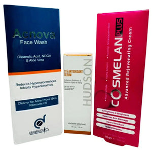 Skin Brightening discount box: Cosmelan Plus Cream, Hudson C15 Serum & Acnova Face Wash – View Product Detail