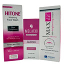Skin Brightening Trio Discount Box: Melacid, Hitone & Maxdif (derma.pk) photo 3