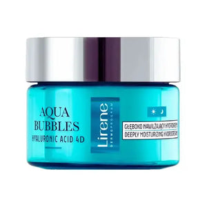 Lirene Aqua Bubbles Hydrocream 50ml packaging showing intensive hydration formula