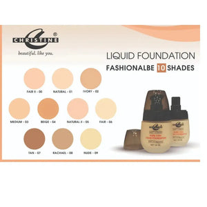 Christine Liquid Foundation Matte Finish Fair 06 (40ml) - derma.pk