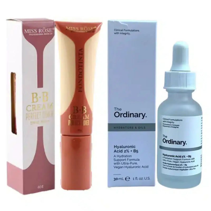 The Ordinary Hyaluronic Acid 2% + B5 & Miss Rose BB Cream Bundle