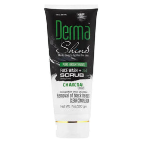 Derma Shine Charcoal 2-in-1 Face Wash & Scrub 200gm – Buy Online in Pakistan | Derma.pk