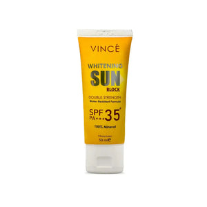 Vince Brightening Sunblock SPF 35 UV Protection Cream - mineral sunscreen | Derma.pk