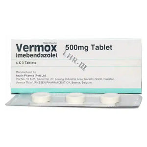 Vermox Tablets 500mg (3 Tablets) - Aspin Pharma - derma.pk