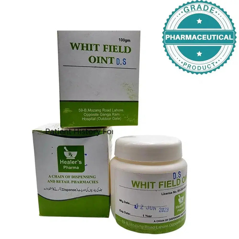 Whit Field Oint 100gm by Healers Pharma -Dispensing Medicine — Antifungal — Ringworm & Itching