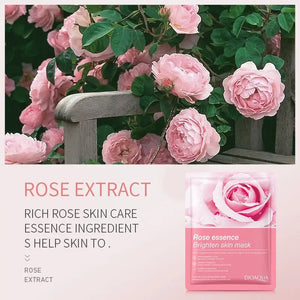 BioAqua Rose Essence Facial Mask ��� Brighten & Hydrate Skin