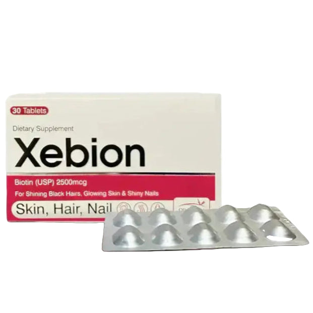 Xebion Biotin 2500mcg – Support Hair Growth & Skin Health
