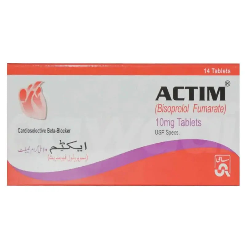Actim 10mg Tablets 28s – Bisoprolol Fumarate for Hypertension & Heart Failure