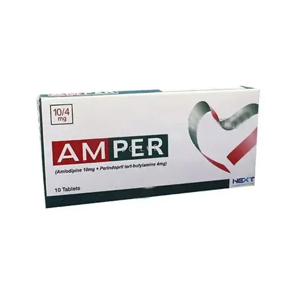 Amper 10/4mg Tablets — Amlodipine & Perindopril for Hypertension