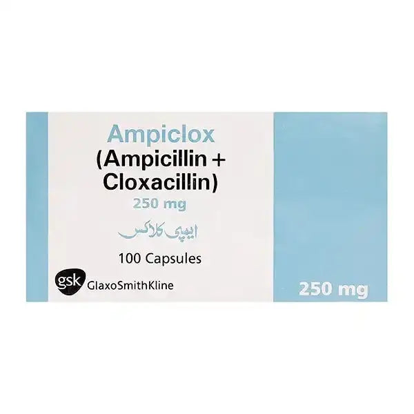 Ampiclox 250mg Capsules — Ampicillin & Cloxacillin Antibiotic