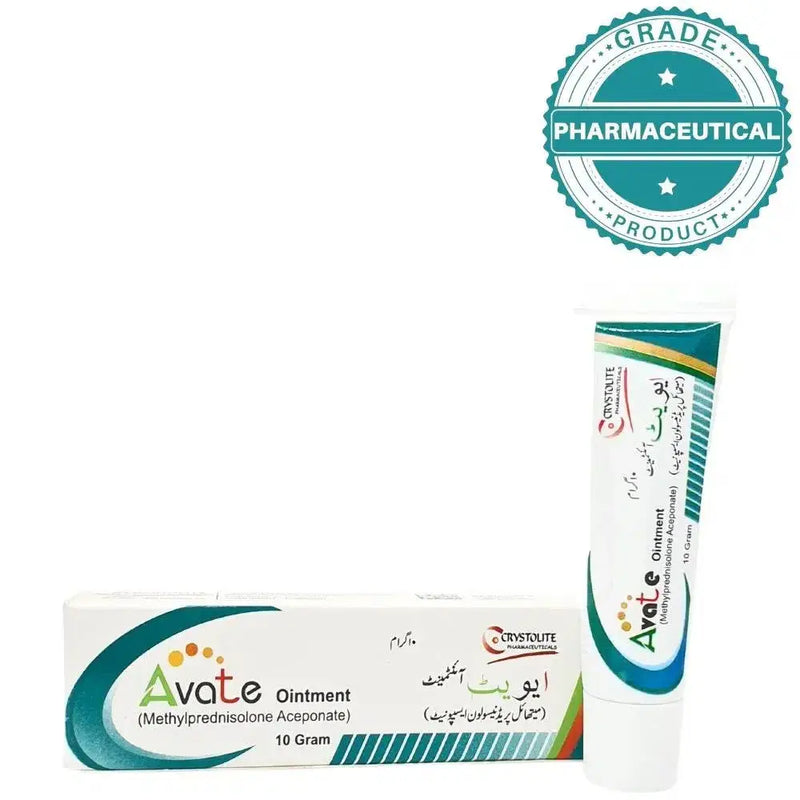 Avate Ointment 0.1% (Methylprednisolone Aceponate) 10g — Eczema & Itchy Skin Relief