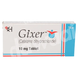 Gixer 10mg Tablets – Cetirizine antihistamine for allergy relief by Barrett Hodgson Pakistan