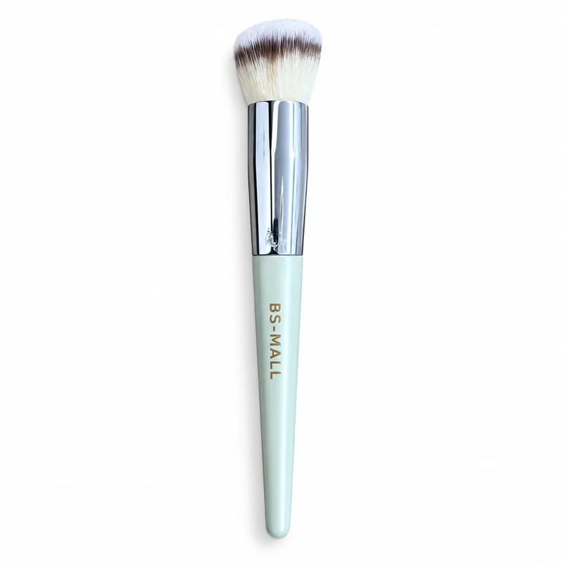 BS-MALL Rounded Buffing/Foundation Brush - Mint Handle - 003