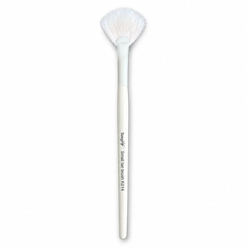 Daroge Small Fan Brush K014 - White Handle - 026