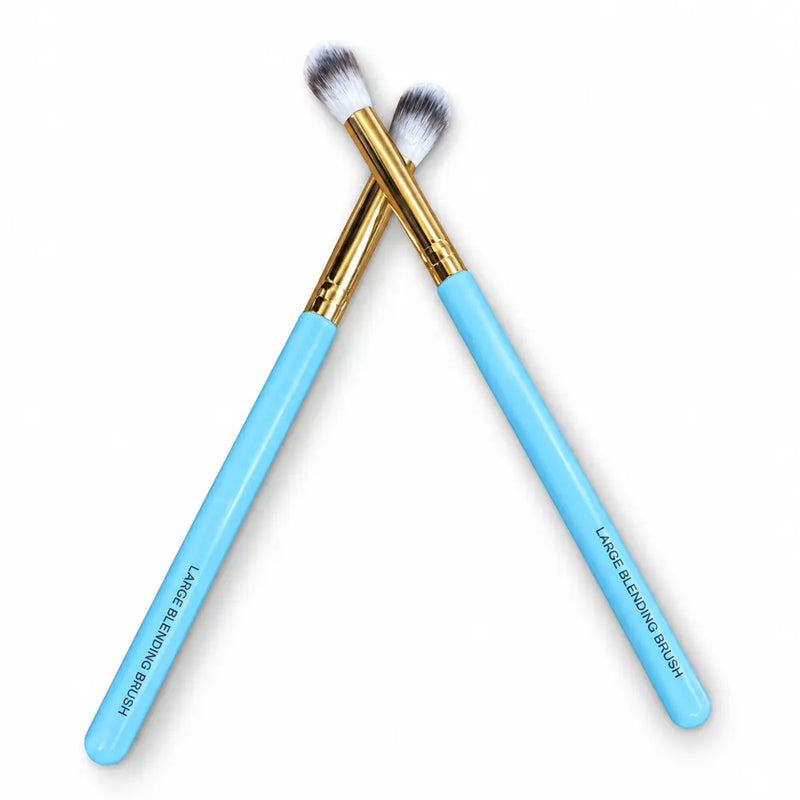 Large Blending Brush - Blue Handle, Gold Ferrule - 036