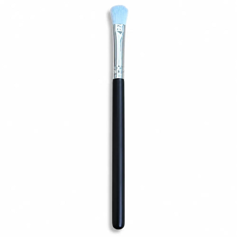 Tapered Shadow Brush - Black Handle Silver Ferrule - 043
