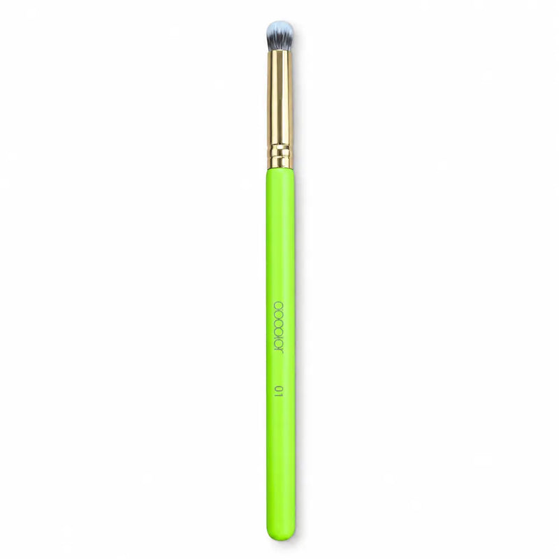 Docolor 01 Tapered Detail Brush - Neon Green Handle Gold Ferrule - 063