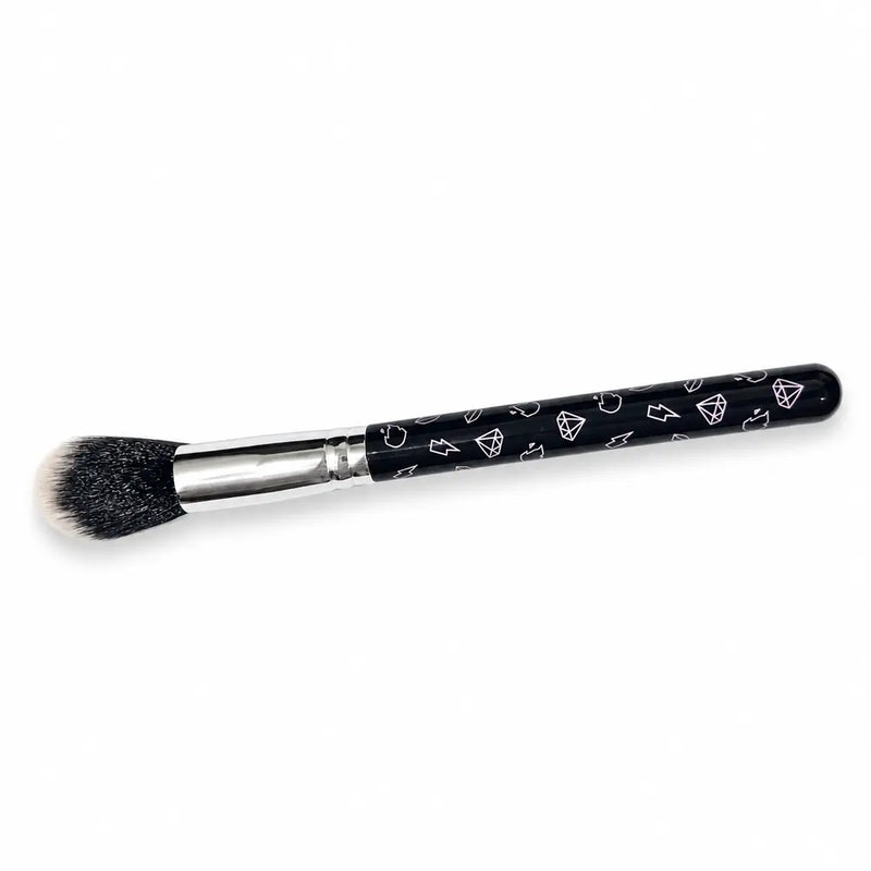 Angled Duo-Fibre Brush - Black Patterned Handle - 065