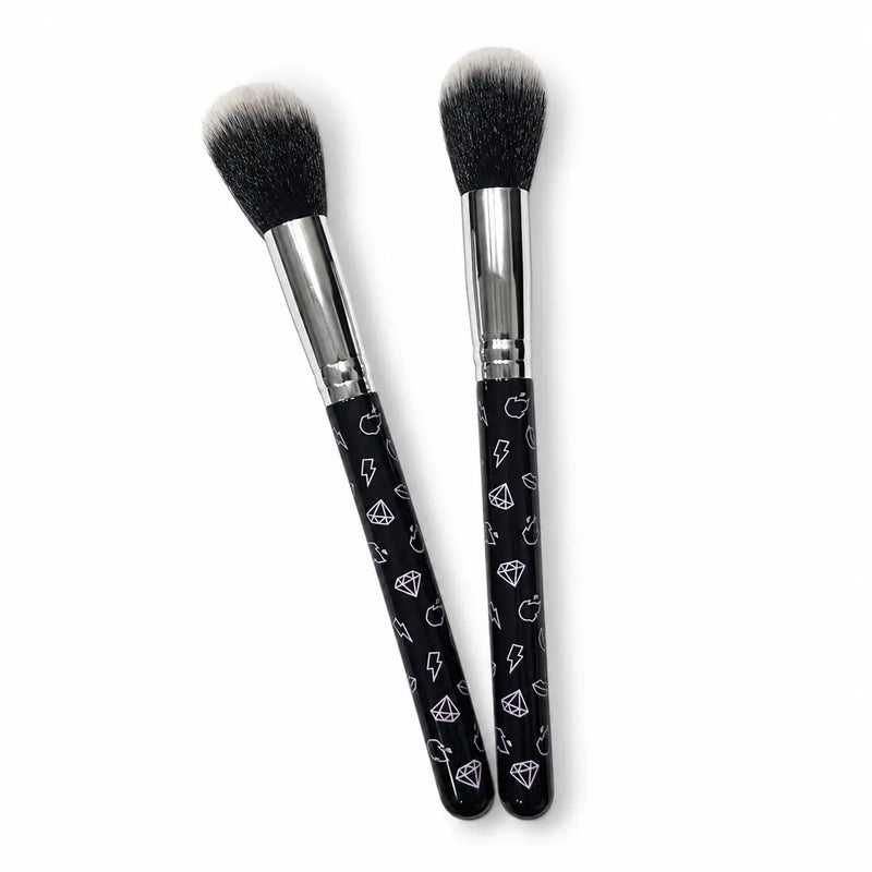 Round Buffer Brush - Black Patterned Handle - 067
