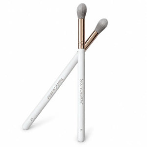 Beauty Creations 11 Tapered Blending Brush - White Handle Rose Gold Ferrule - 099