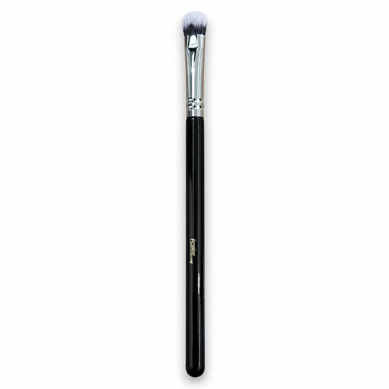 Beauty Creations Flat Concealer/Eyeshadow Brush - Black Handle Silver Ferrule - 112