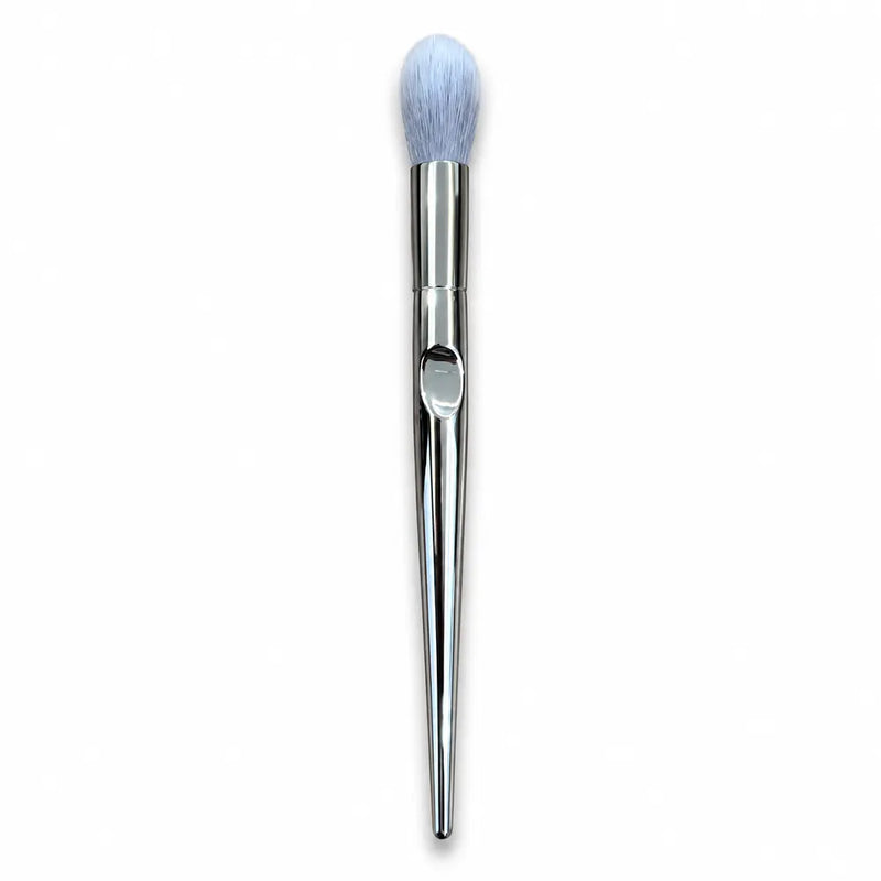 Round Tapered Brush - Chrome Faceted Handle - 119