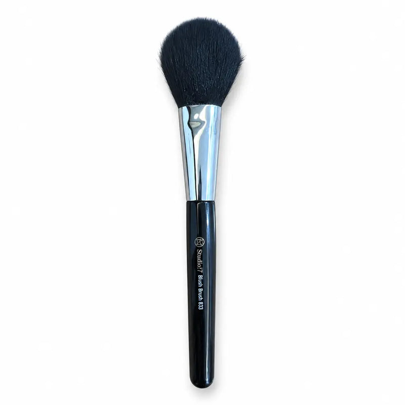 Studio 7 Blush Brush 833 - Black Handle, Silver Ferrule - 123
