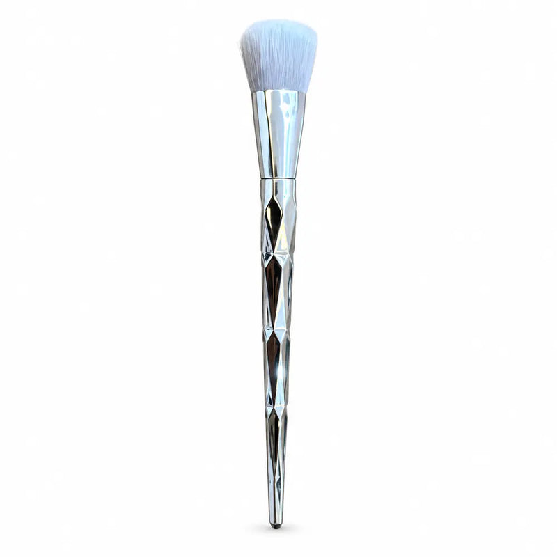 Angled Buffing Brush - Chrome Faceted Handle - 124