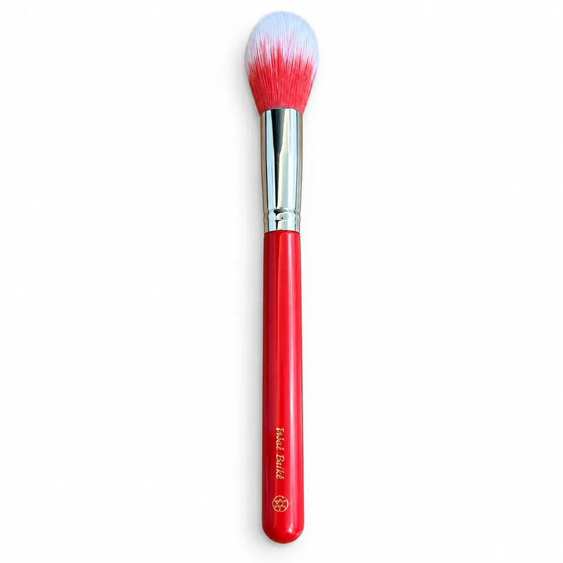 Erisa Baile Round Highlighter Brush - Red/White Ombre Bristles, Red Handle - 127