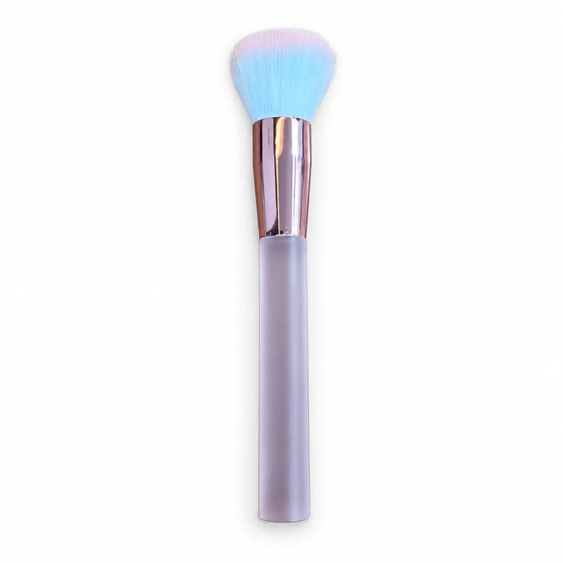 Round Powder Brush - Frosted Lavender Handle Rose Gold Ferrule - 131