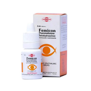 Femicon Eye Drops 5ml – Antibacterial & Anti-Inflammatory Ophthalmic Solution