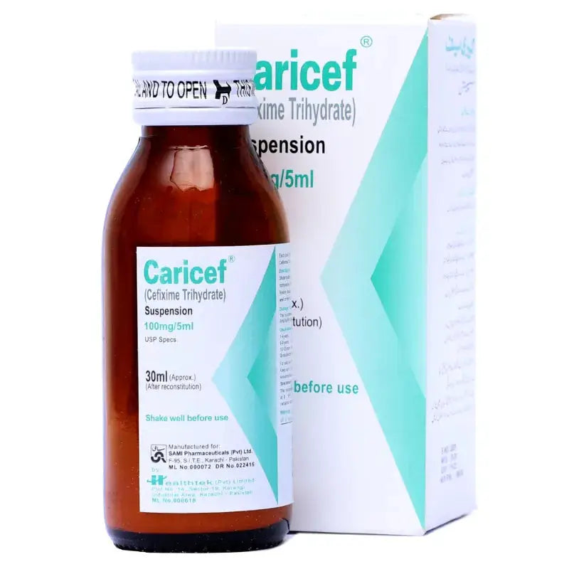 Caricef Syrup 30ml – Cefixime Antibiotic for Children