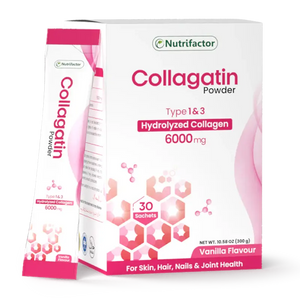 Collagatin collagen powder tub for skin glow and joint comfort