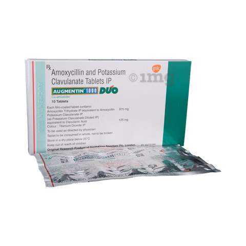 Augmentin 1g Tablets — Amoxicillin & Clavulanate Antibiotic