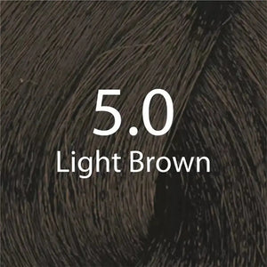 Eazicolor 5-0 Light Brown hair color packaging — soft neutral light brown dye