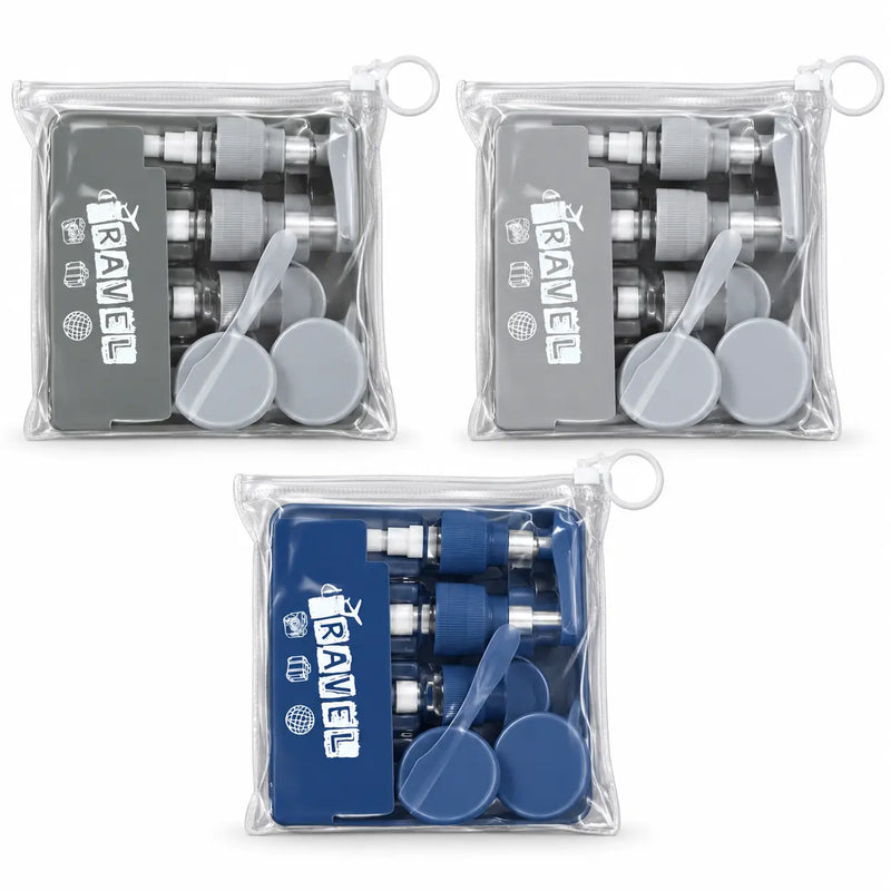 Travel Refillable Bottle Set in Logo Pouch