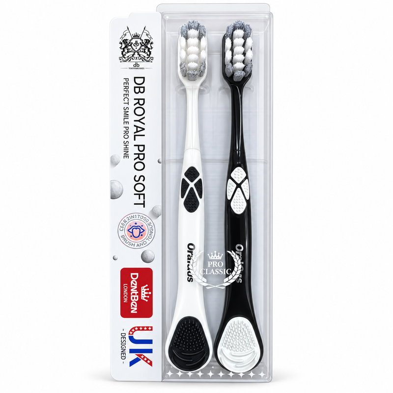 DB Royal Pro Soft Toothbrush - Black