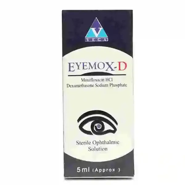 Eyemox D Eye Drops – Moxifloxacin & Dexamethasone for Eye Infection