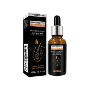 Hair Growth Essential Oil Biotin Cold Pressed 30ml - scalp nourishment and hair strength