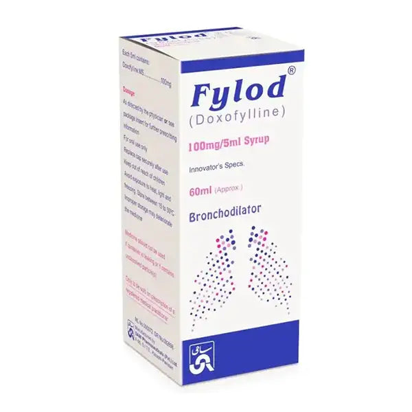 Fylod 100mg/5ml Syrup – Doxofylline for Asthma and Bronchial Relief