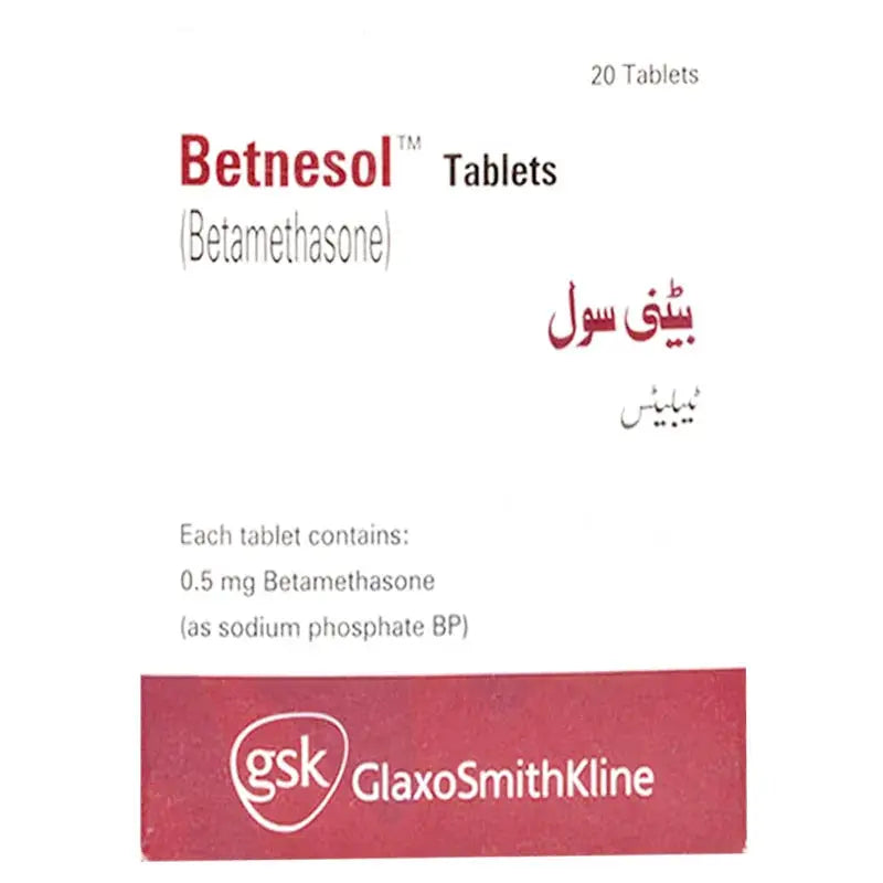 Betnesol 0.5mg Tablets – Betamethasone Corticosteroid for Inflammation & Pain