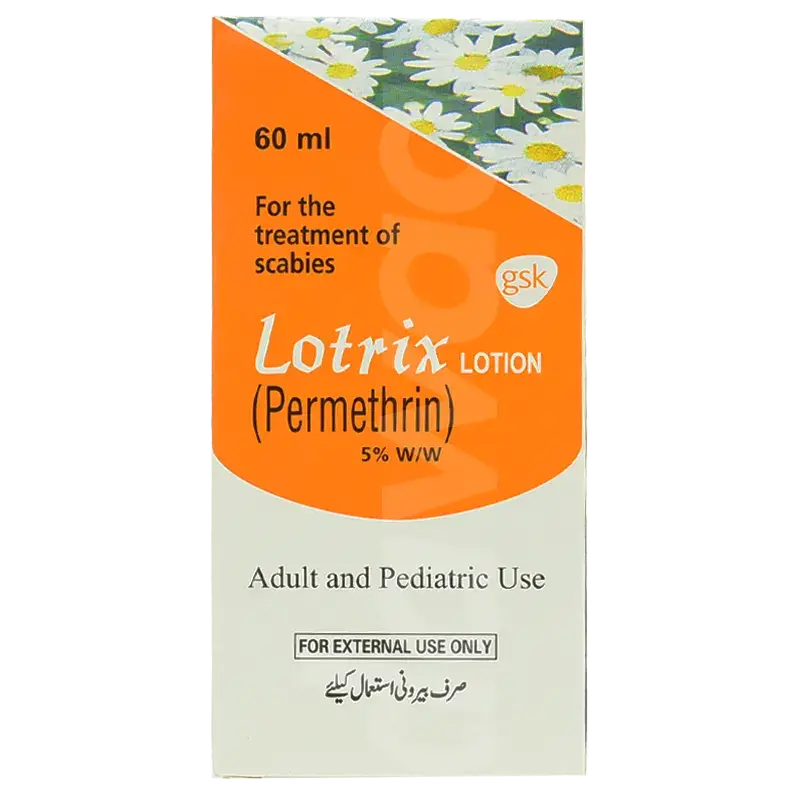 Lotrix 5% Lotion 60ml – Permethrin Scabies & Lice Treatment
