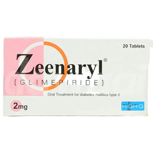 Zeenaryl Tablets 2mg Glimepiride Strip Pack | Derma.pk