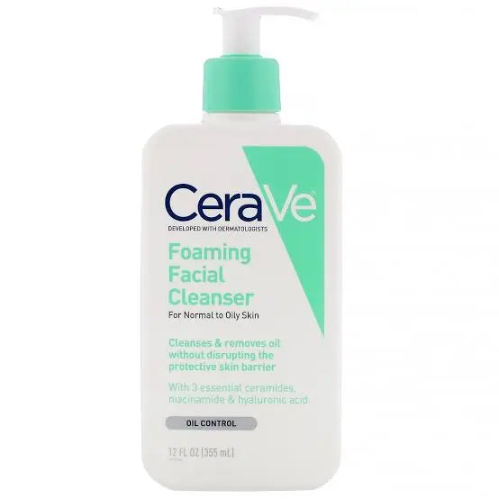 CeraVe Foaming Facial Cleanser For Normal To Oily Skin 355 ML