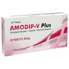 Amodip-V Plus 5/160/12.5mg Tablets — Amlodipine + Valsartan + HCTZ