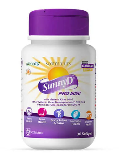 Sunny D Pro 5000 Vitamin D3 & K2 Softgels