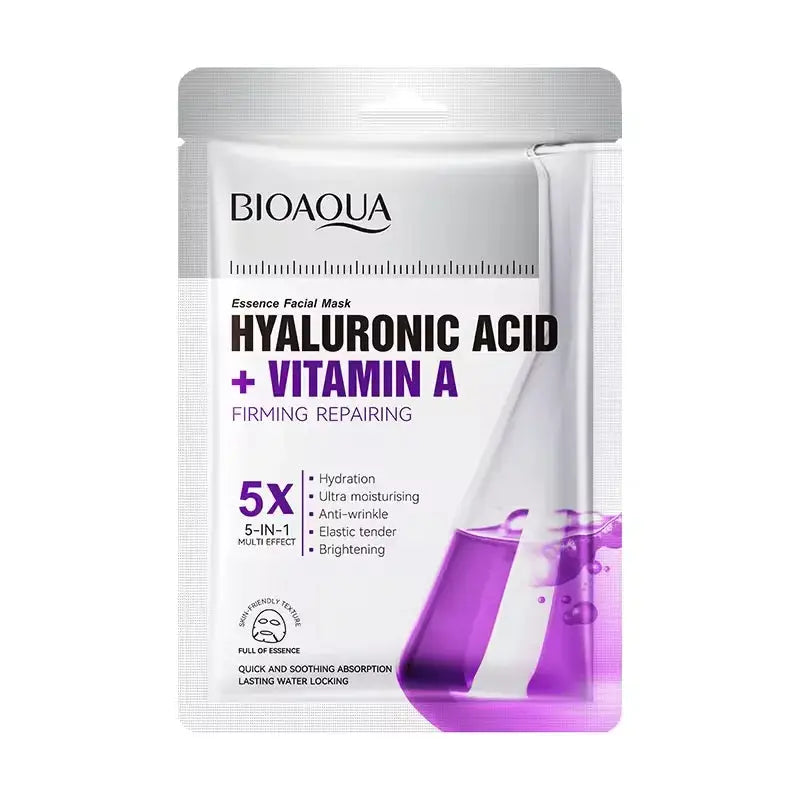 BIOAQUA Hyaluronic Acid + Vitamin A Firming & Nourishing Face Sheet Mask