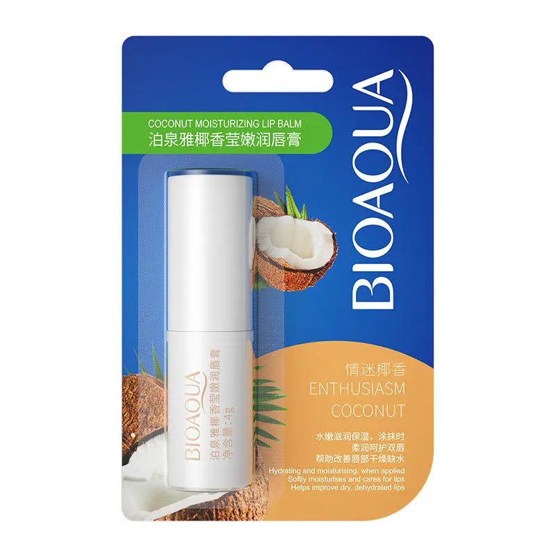 BIOAQUA Coconut Lip Balm - Organic Moisturizing & Nourishing Lip Care - 4g