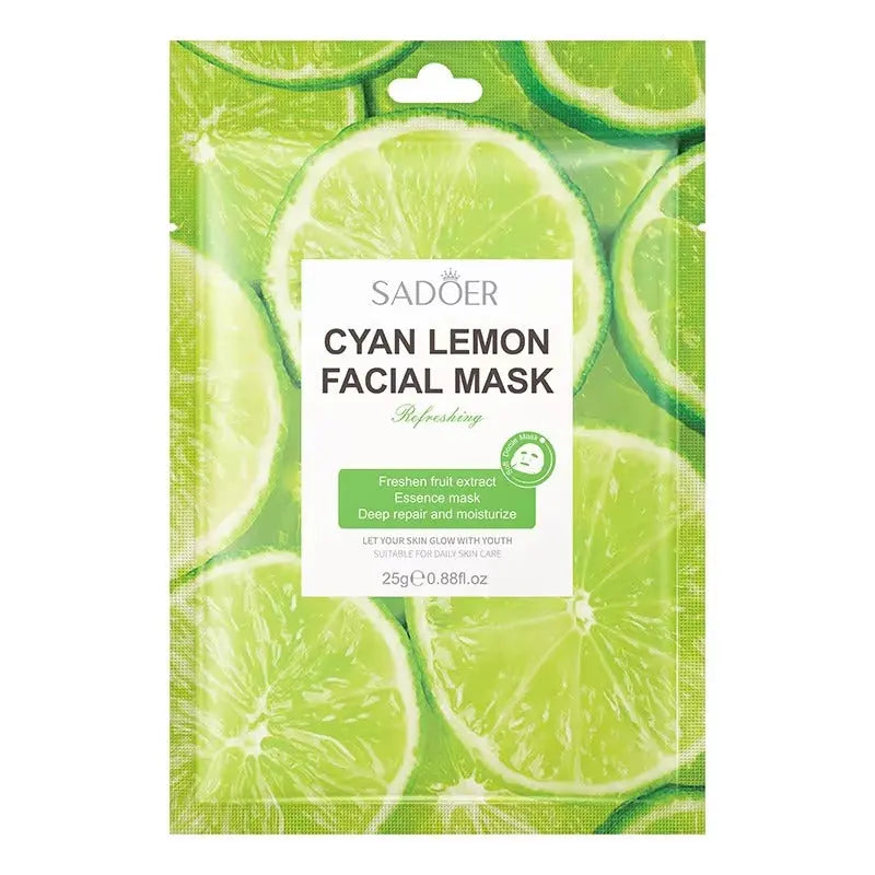 SADOER Cyan Lemon Moisturizing Face Sheet Mask 25g